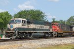 BNSF 9658 leads another colorful lashup on an eastboud oil train